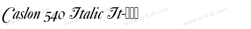 Caslon 540 Italic It字体转换